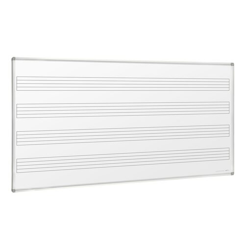 Music Board Whiteboard 2400x1200mm Magnetic double sided ruled 4 music staves 10-15 days Extra freight applies country areas. Visionchart VMB2412