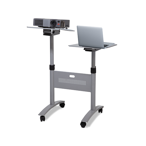 AV pole trolley VT0002 Visionchart Projection Audio Visual Stands Duo Twin pole AV Projector - Laptop trolley Projector