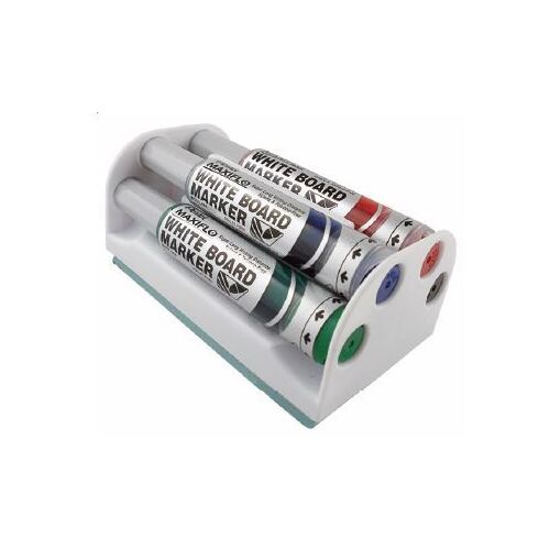 Whiteboard Marker Eraser YMWL5-4E 4x Bullet Tip + Magnetic eraser