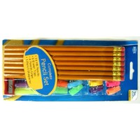 Pencil + Eraser + sharpener + Case + Leads